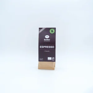 Espresso Bio Fairtrade Kaffeekapseln, 10 kompostierbare Nespresso-kompatible Kapseln mit Walnuss- und Karamellaromen